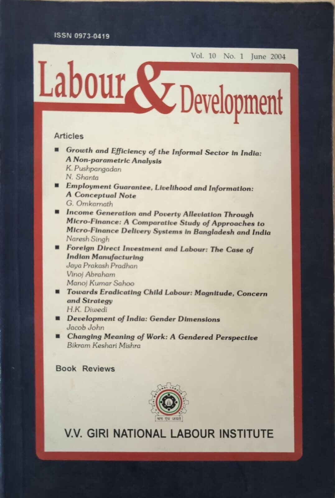 Labour And Development 10 1 2004
