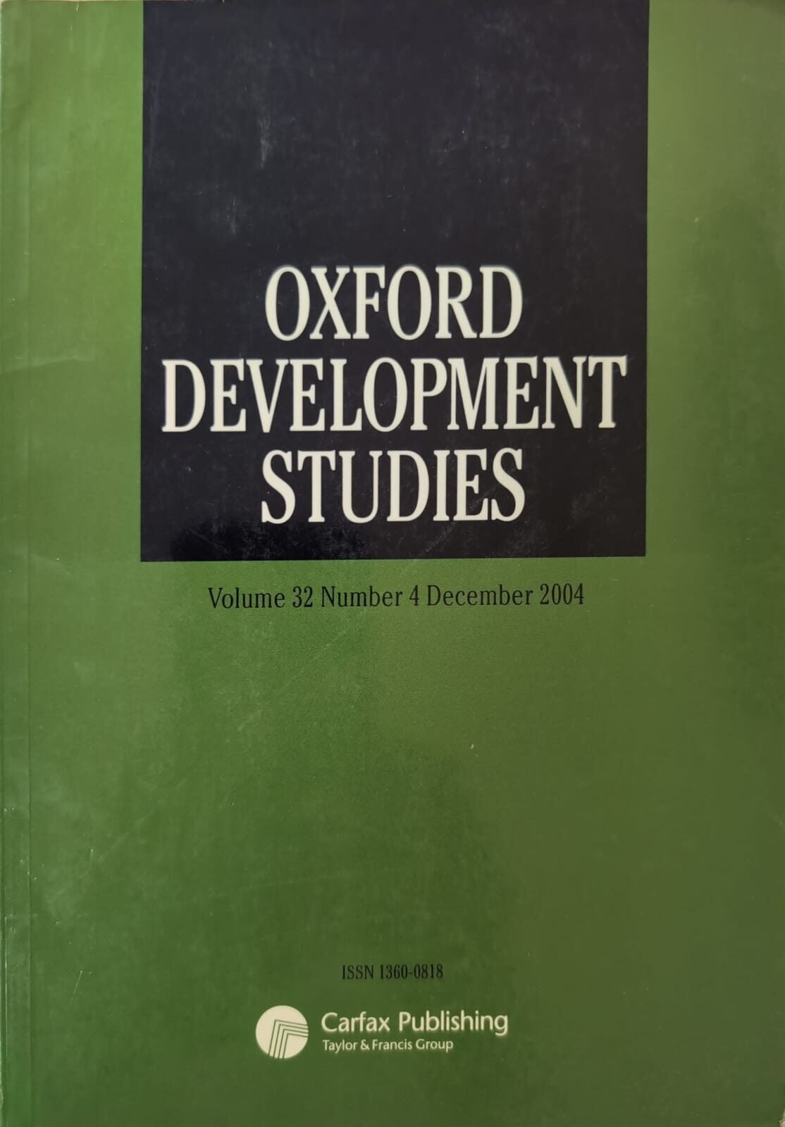 Oxford Development Studies 32 4 2004