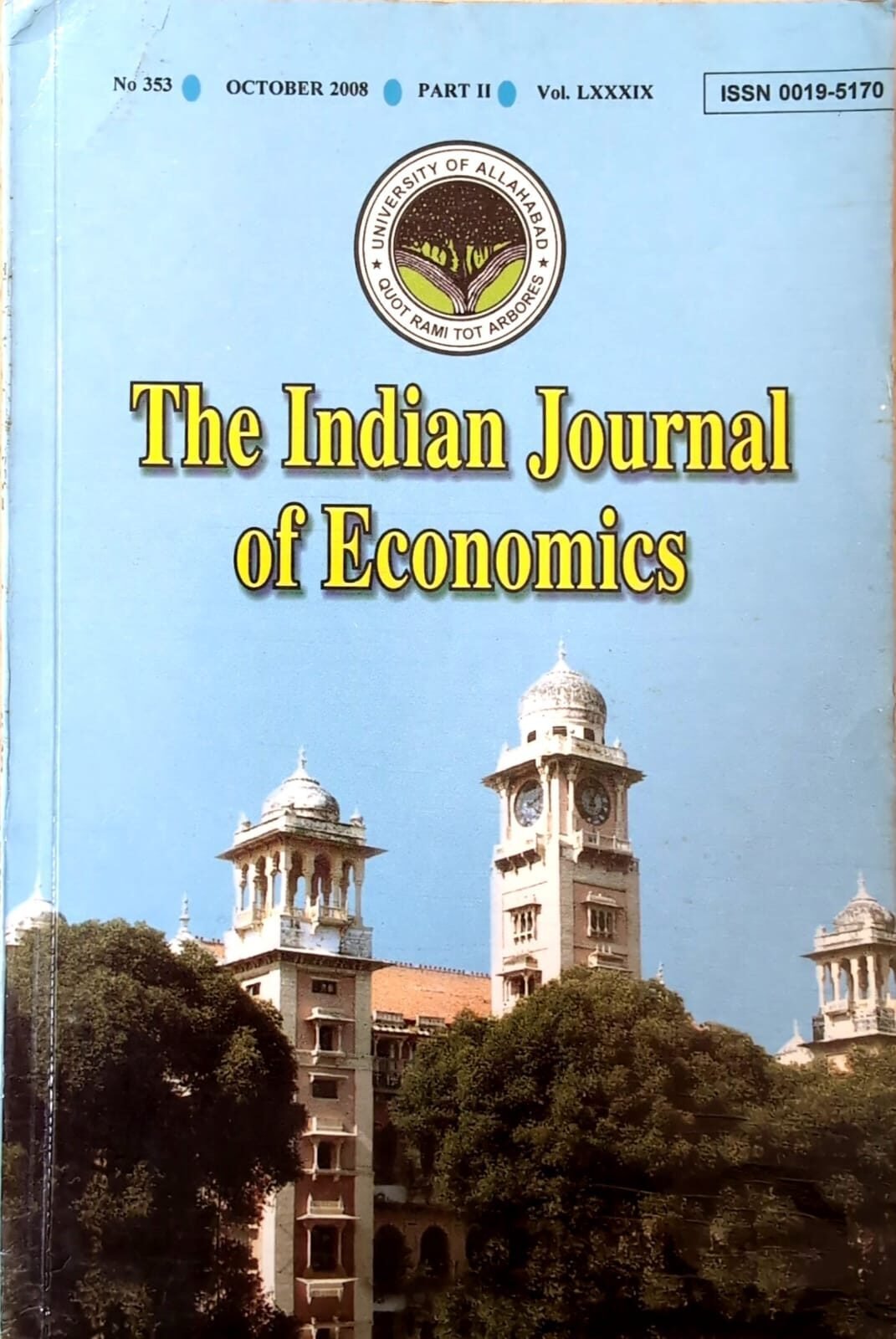 Indian Journal of Economics LXXXIX 353
