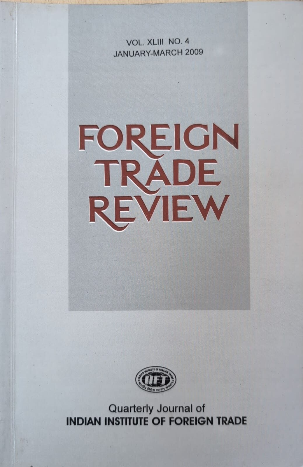 Foreign Trade Review XLIII 4 2009
