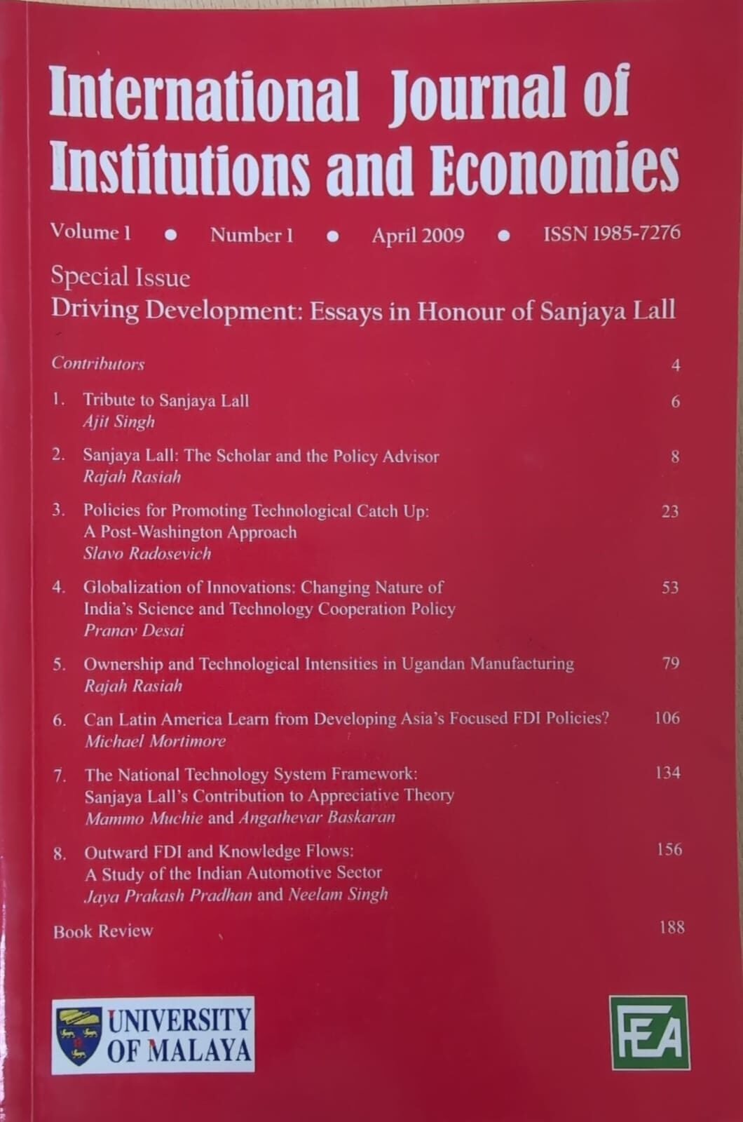 Institutions And Economies 1 1 2009