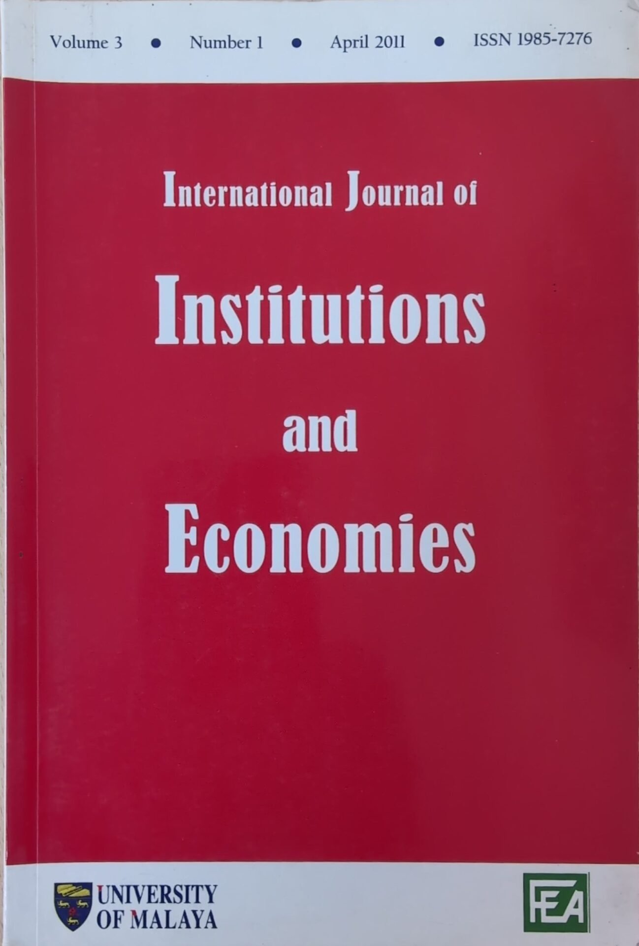 Institutions And Economies 3 1 2011